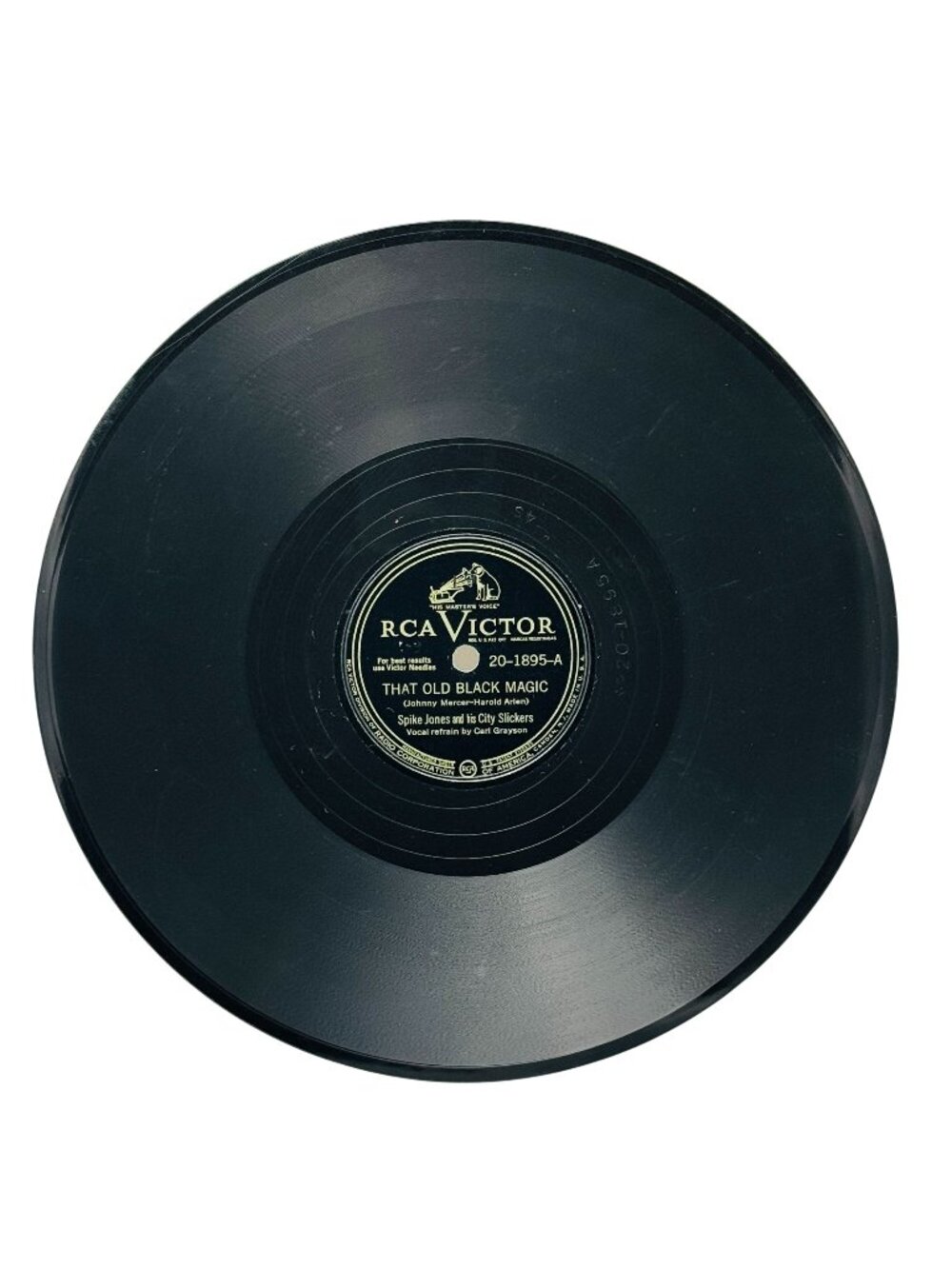 Spike Jones That Old Black Magic 10 Inch Shellac 78 RPM RCA Victor 20-1895 VG+